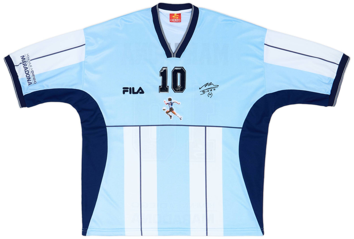 Maillot d'adieu Diego Maradona Fila réédition 2001 Maradona #10