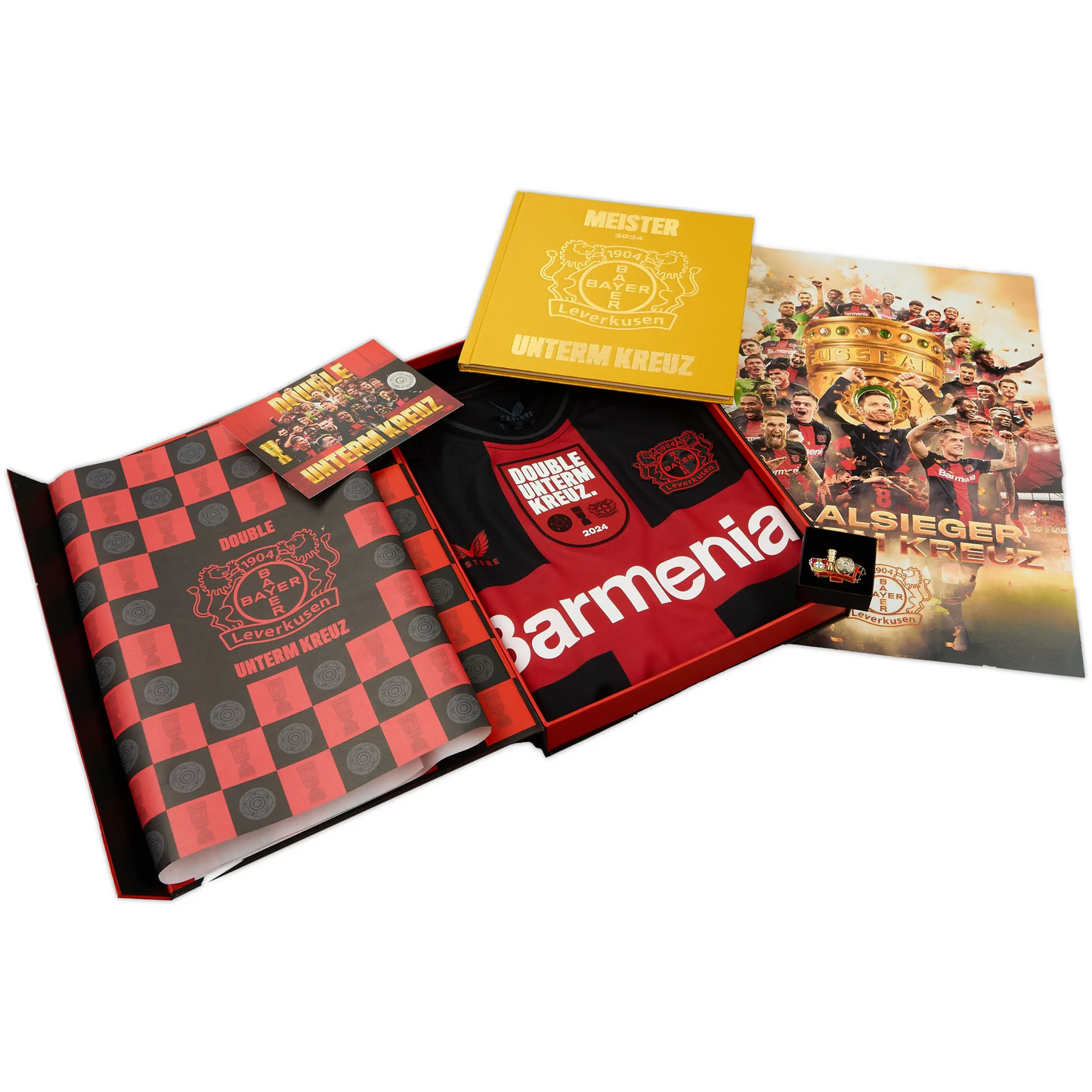 Maillot domicile Bayer Leverkusen 2023-24 "Double vainqueur de coupe" - en boite