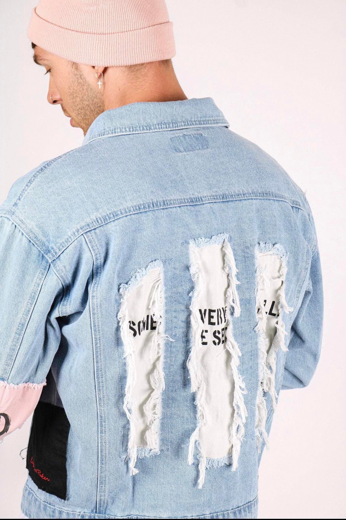 Veste En Jean Oversize Avec Bandana