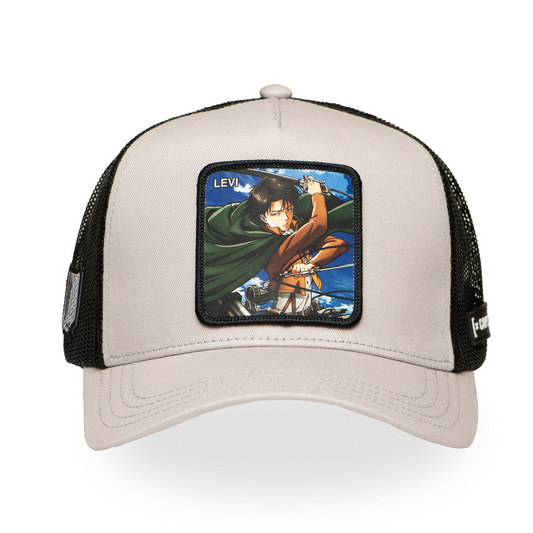 Casquette trucker L'attaque des Titans Livaï Grise