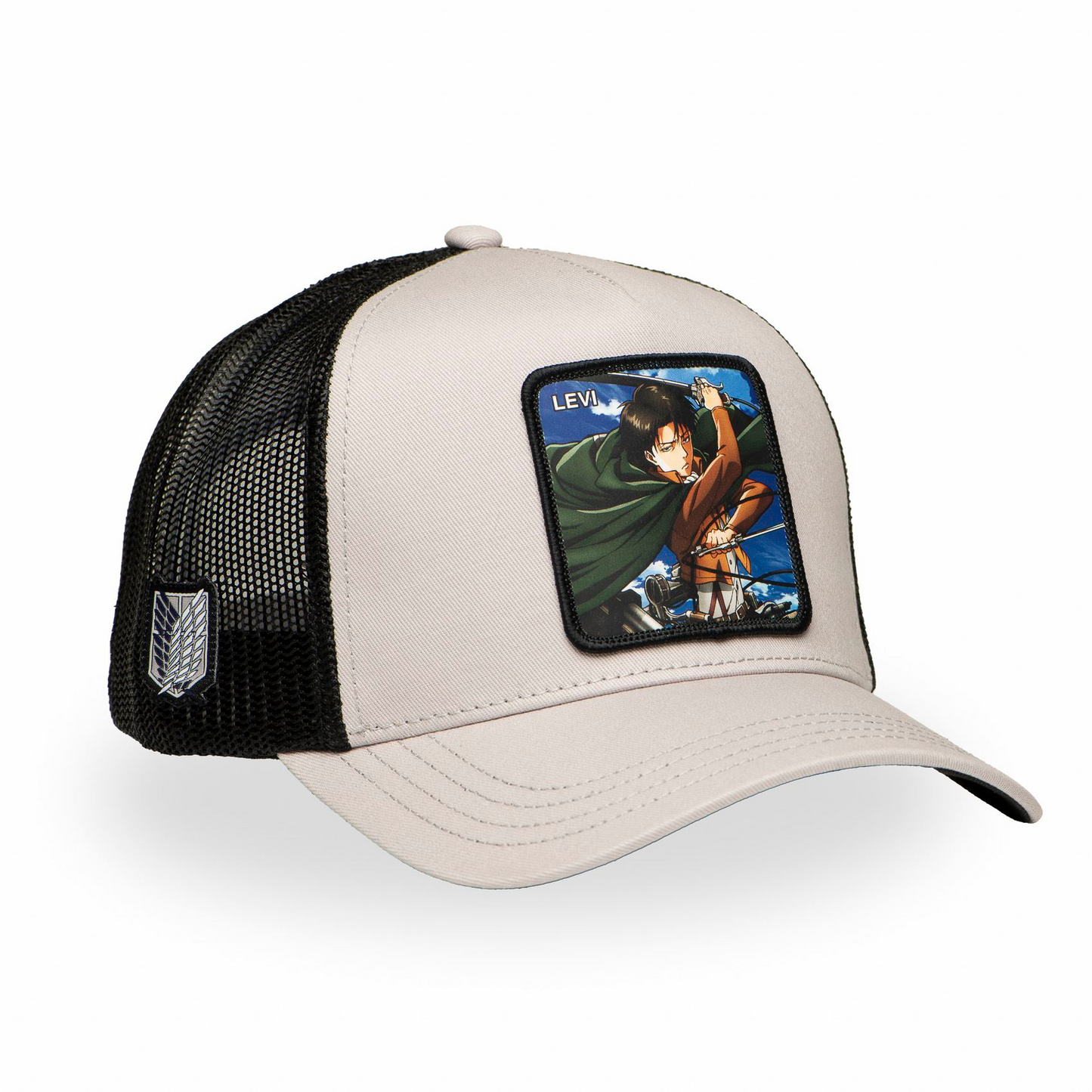 Casquette trucker L'attaque des Titans Livaï Grise