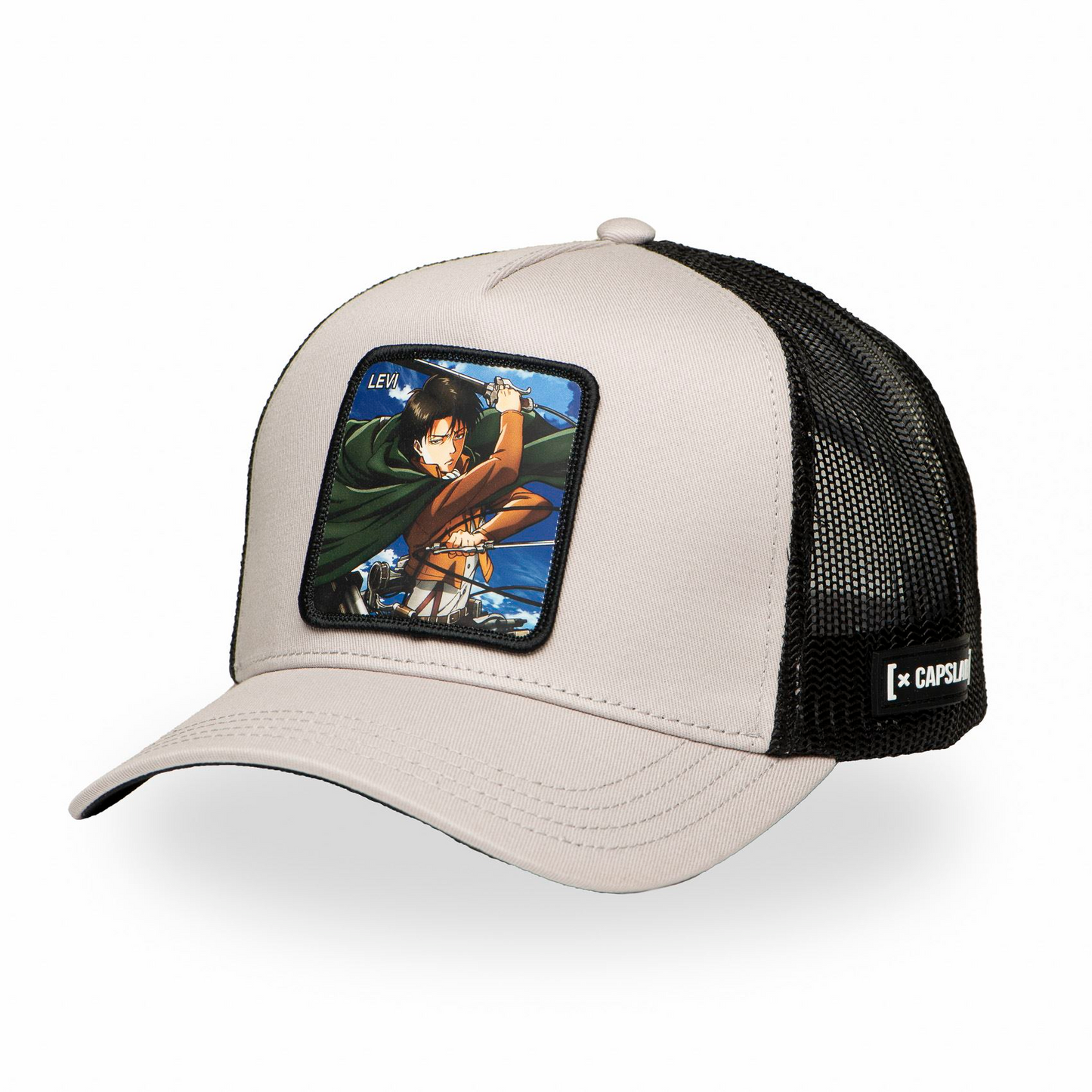 Casquette trucker L'attaque des Titans Livaï Grise