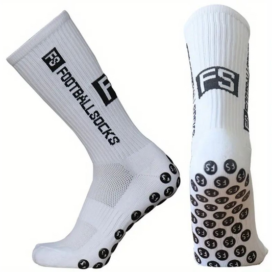 Chaussettes antidérapantes FS Football Socks Blanche