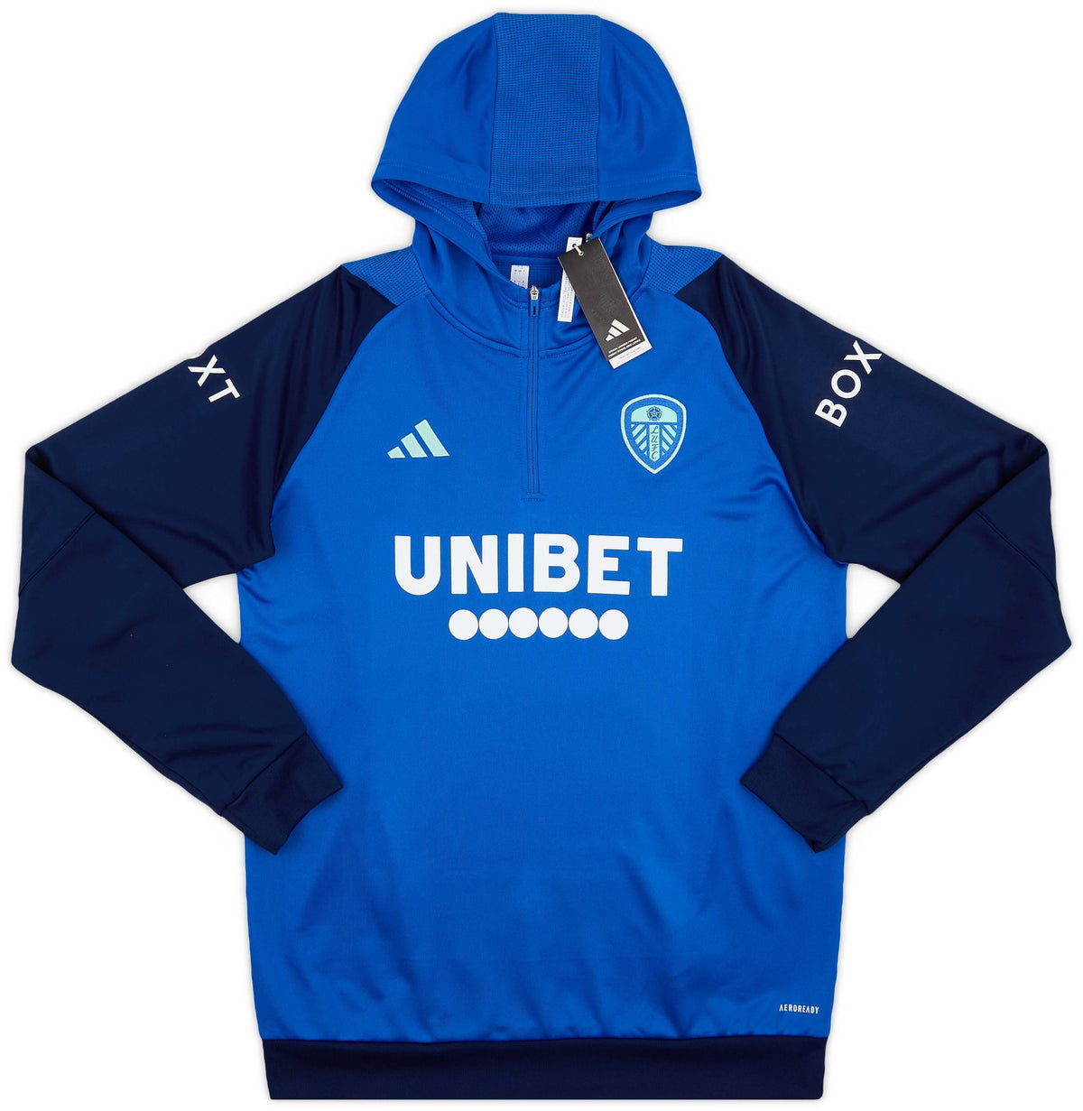 Haut à capuche adidas 1/4 zip Leeds United 2023-24