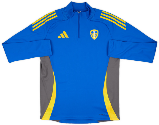Haut d'entraînement 1/4 zip adidas Leeds United 2024-25