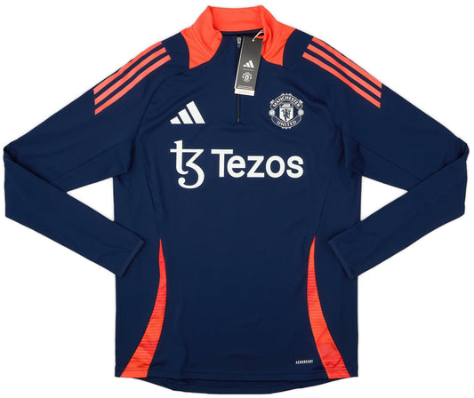 Haut d'entraînement Manchester United adidas 1/4 zip 2024-25