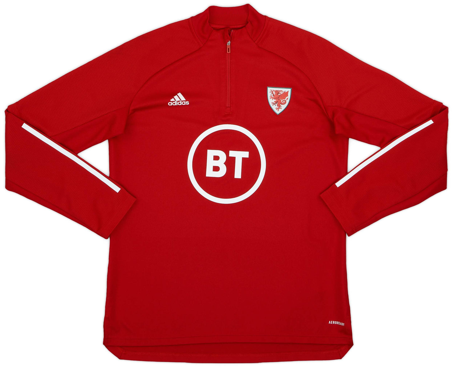 Haut d'entraînement adidas Pays de Galles 2020-21 à fermeture éclair 1/4