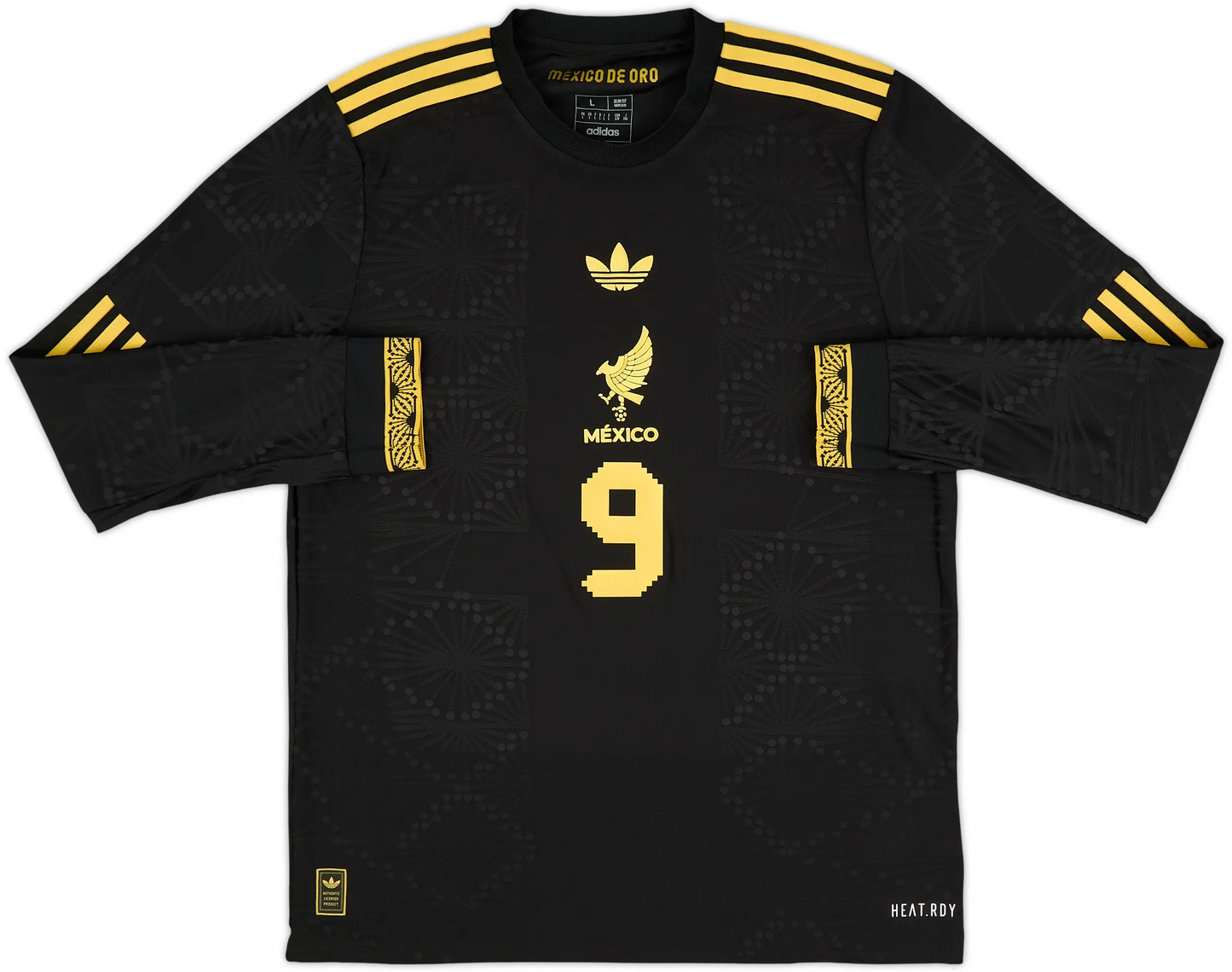 Maillot Gold Cup à manches longues authentique Mexique 2025 Raul n°9