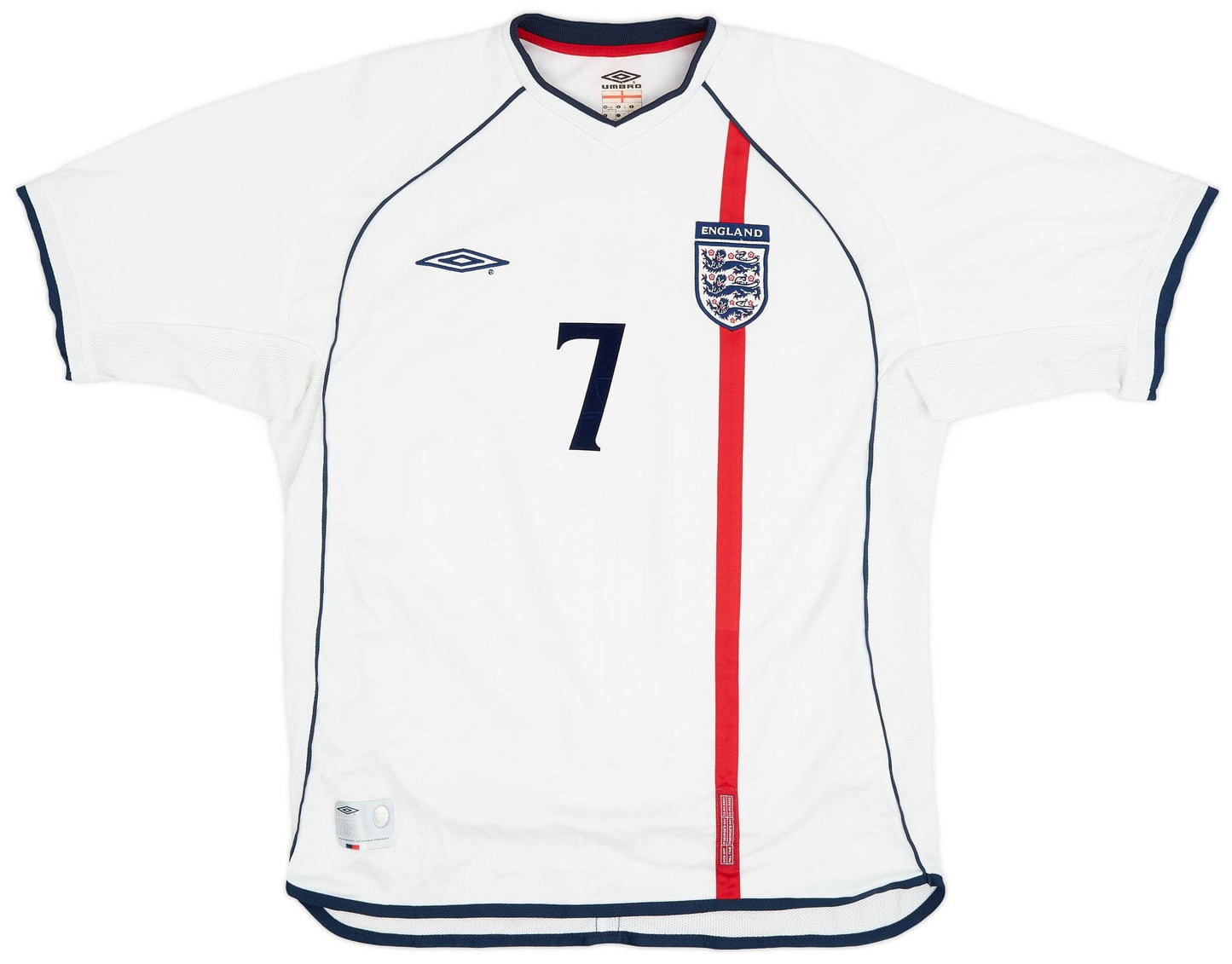 Maillot domicile Angleterre 2001-03 Beckham #7