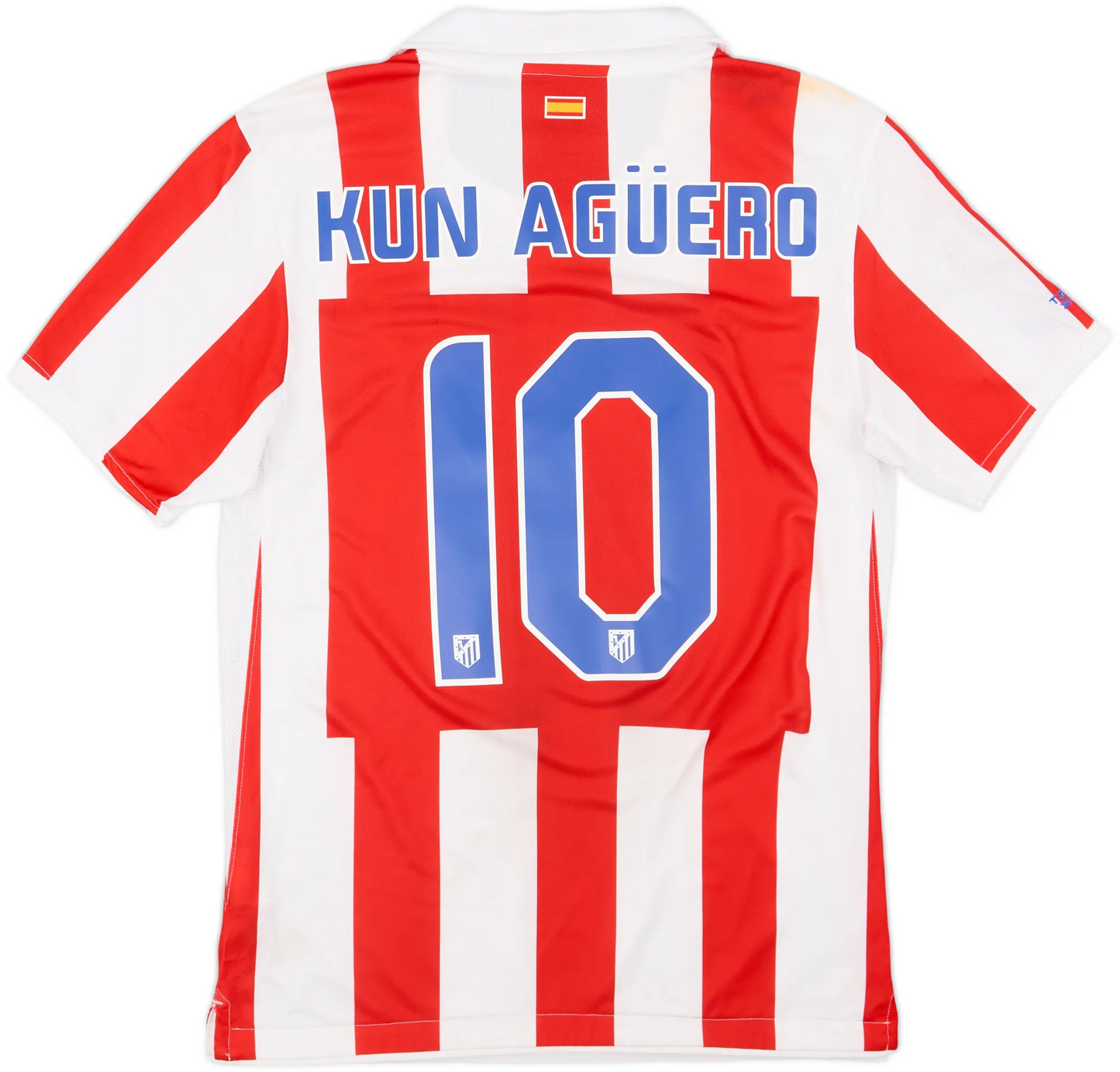 Maillot domicile Atlético Madrid 2010-11 Kun Aguero #10 (M)
