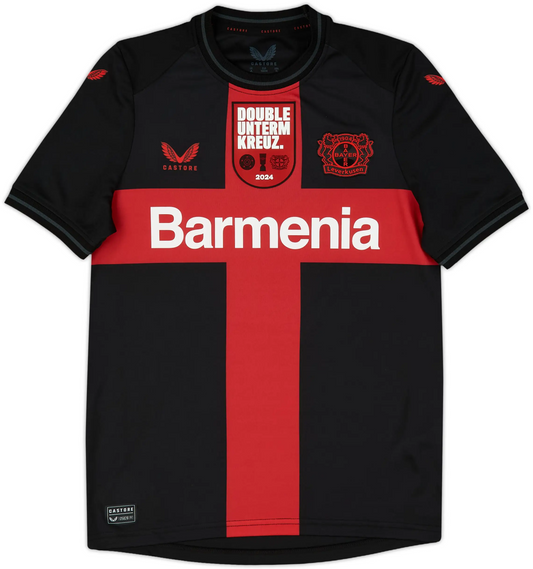 Maillot domicile Bayer Leverkusen 2023-24 "Double vainqueur de coupe" - en boite