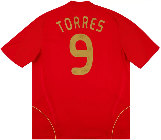 Maillot domicile Espagne 2007-09 Torres #9 - 9/10 (M)