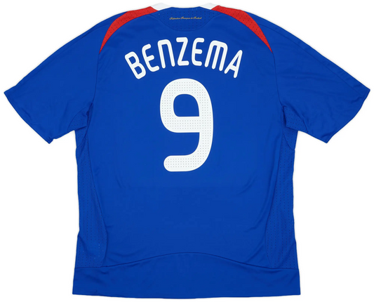 Maillot domicile France 2007-08 Benzema n°9