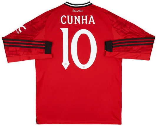 Maillot domicile Manchester United 2025-26 à manches longues Cunha #10