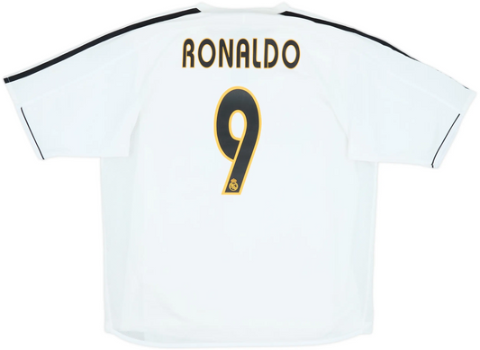 Maillot domicile Real Madrid 2003-04 Ronaldo n°9 - 9/10 (L)