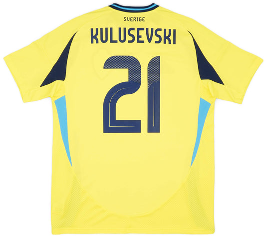 Maillot domicile Suède 2024-25 Kulusevski #21