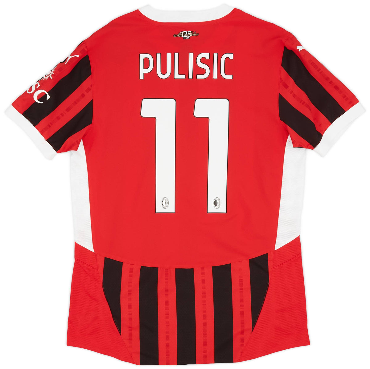 Maillot domicile authentique AC Milan 2024-25 Pulisic #11
