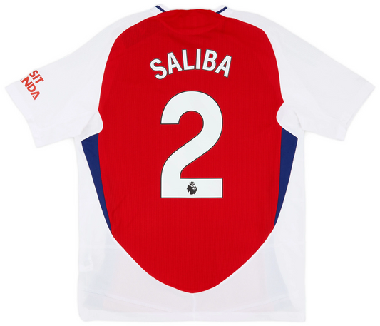 Maillot domicile authentique Arsenal 2024-25 Saliba #2