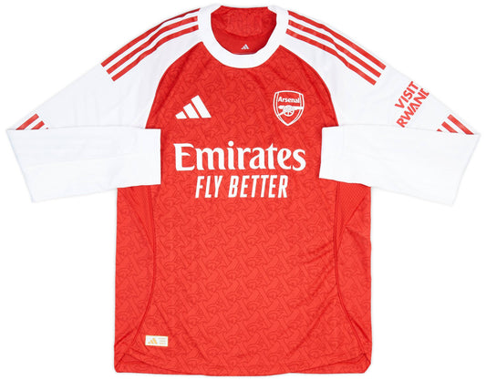 Maillot domicile authentique Arsenal 2025-26 à manches longues