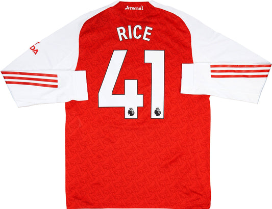 Maillot domicile authentique Arsenal 2025-26 à manches longues Rice #41