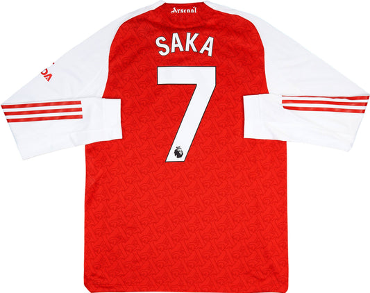 Maillot domicile authentique Arsenal 2025-26 à manches longues Saka #7