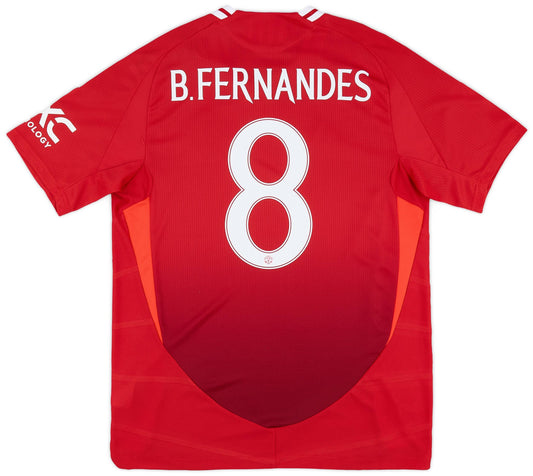 Maillot domicile authentique Manchester United 2024-25 B.Fernandes #8