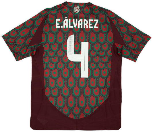 Maillot domicile authentique Mexique 2024-25 E. Alvarez #4