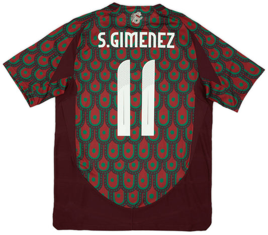 Maillot domicile authentique Mexique 2024-25 S. Gimenez #11