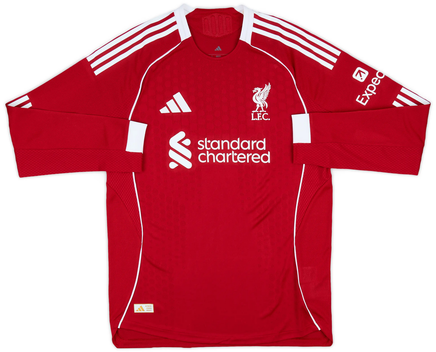 Maillot domicile authentique à manches longues Liverpool 2025-26