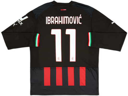 Maillot domicile manches longues AC Milan 2022-23 Ibrahimovic #11