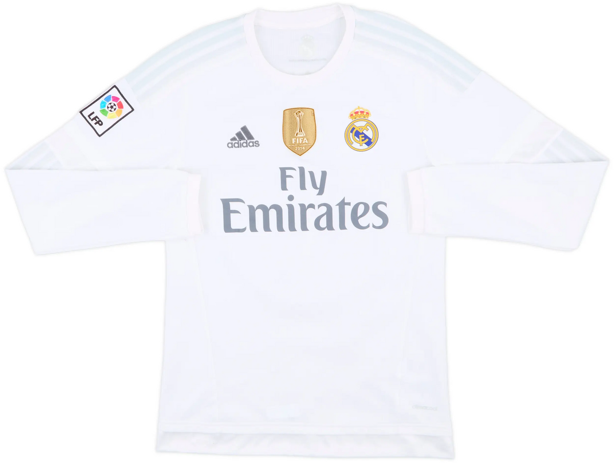 Maillot domicile à manches longues Real Madrid 2015-16 James #10 (S)