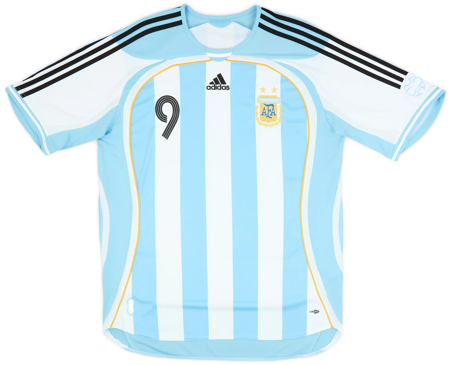 Maillot domicile réédition adidas Argentine 2006 Crespo #9