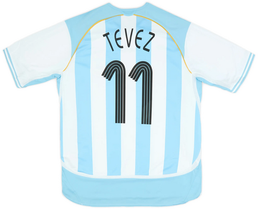 Maillot domicile réédition adidas Argentine 2006 Tevez #11