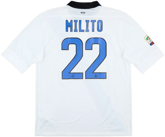 Maillot extérieur Inter Milan 2011-12 Milito #22 (L)