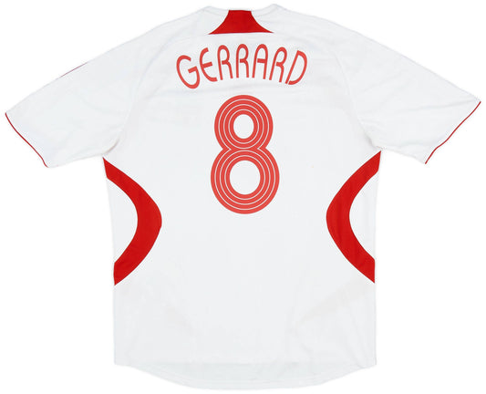 Maillot extérieur Liverpool 2007-08 Gerrard #8