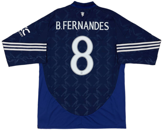 Maillot extérieur Manchester United 2024-25 à manches longues B. Fernandes #8