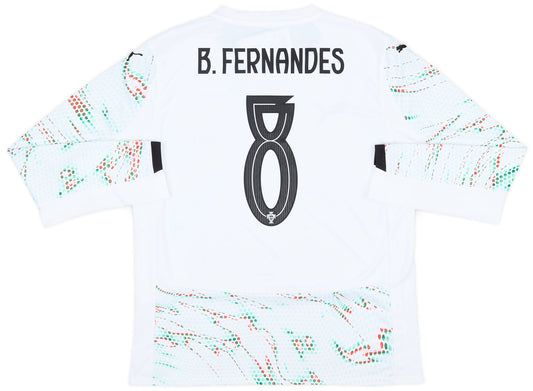 Maillot extérieur Portugal 2025-26 à manches longues B.Fernandes #8