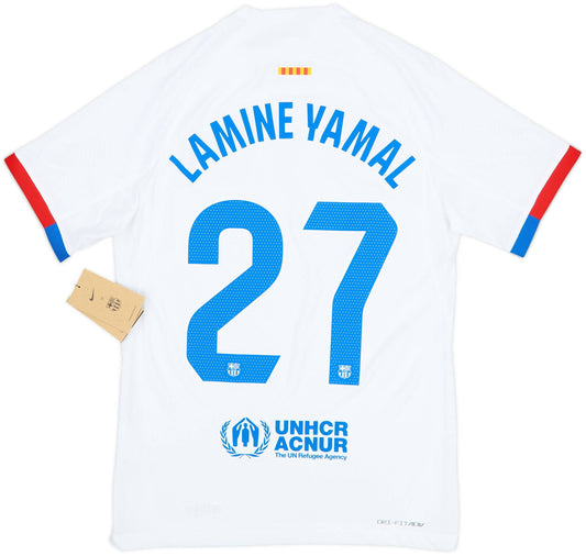 Maillot extérieur authentique FC Barcelone 2023-24 Lamine Yamal #27 (S)