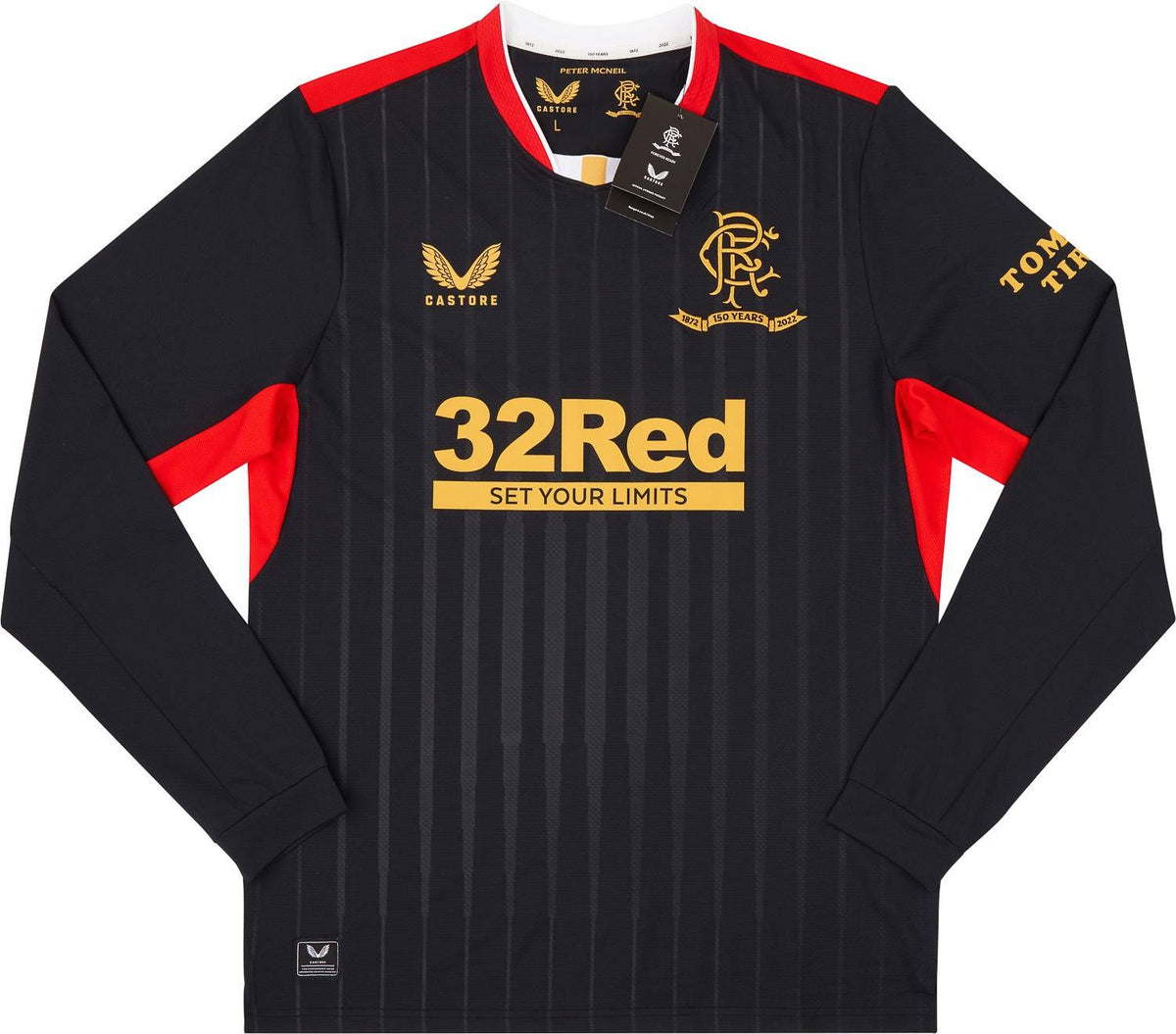 Maillot extérieur à manches longues authentique "150 Years anniversary" Rangers 2021-22
