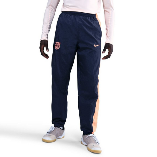 Pantalon track FC Barcelone T90 - Bleu Marine/Orange