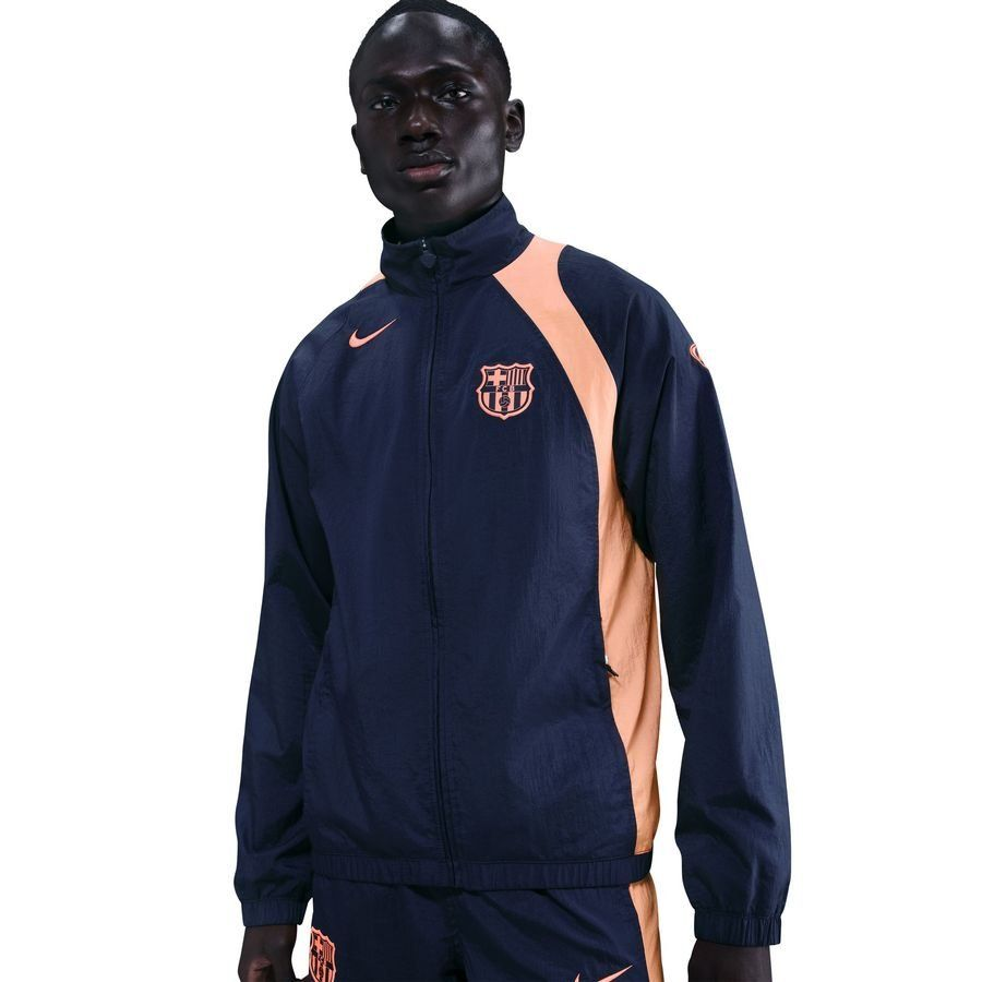 Veste T90 Woven GX FC Barcelone - Bleu Marine/orange