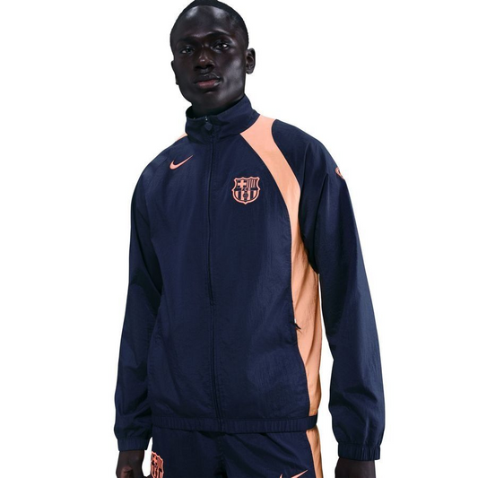 Veste T90 Woven GX FC Barcelone - Bleu Marine/orange