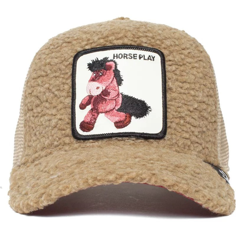 Casquette trucker marron peau mouton cheval en peluche Horse Play Little Horsey The Farm Goorin Bros RR STORE ONLINE