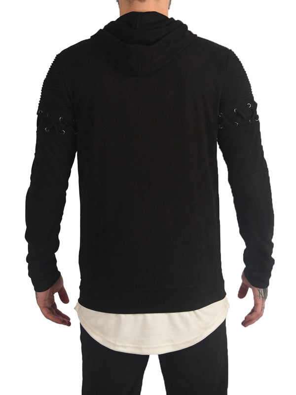 Hoodie lace up effet daim Homme Project X RRStoreOnline