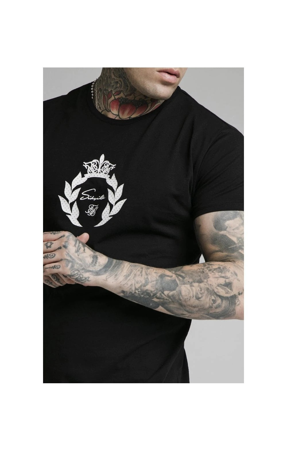 T-shirt Holographique S/S Prestige Noir Siksilk rr store online