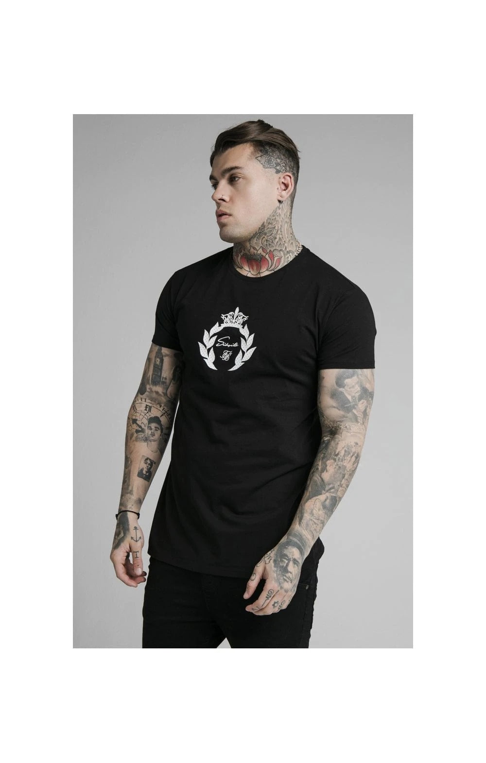 T-shirt Holographique S/S Prestige Noir Siksilk rr store online