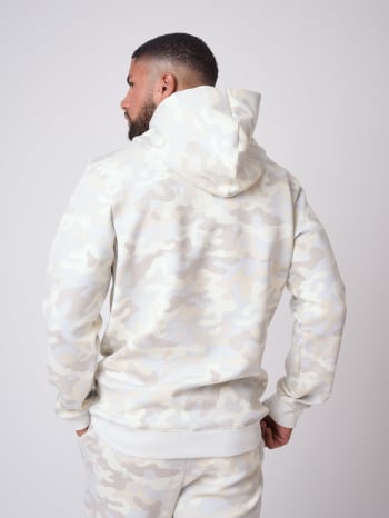 Hoodie Print Camouflage Poches Réflect