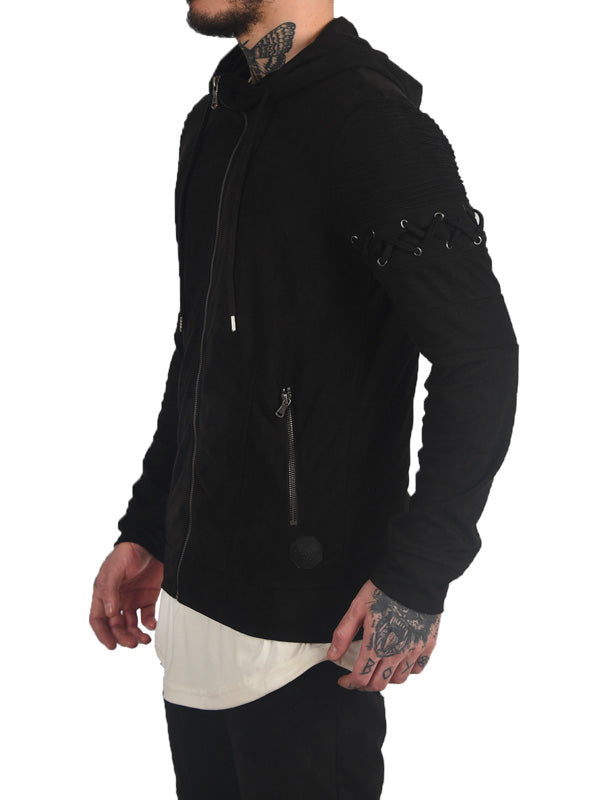 Hoodie lace up effet daim Homme Project X RRStoreOnline