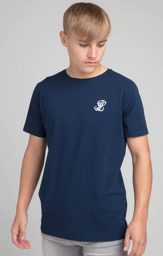 T-shirt à Ourlet Droite Core S/S Bleu Marine Illusive London RR Store Online
