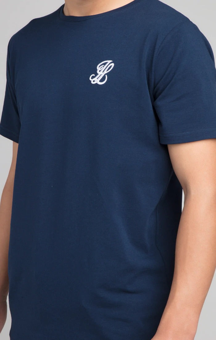 T-shirt à Ourlet Droite Core S/S Bleu Marine Illusive London RR Store Online